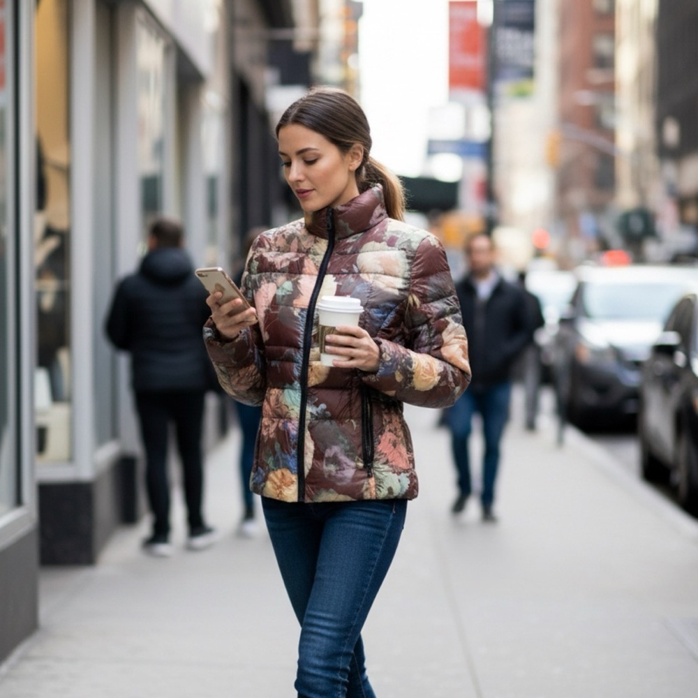 Floral Women's Puffer Jacket